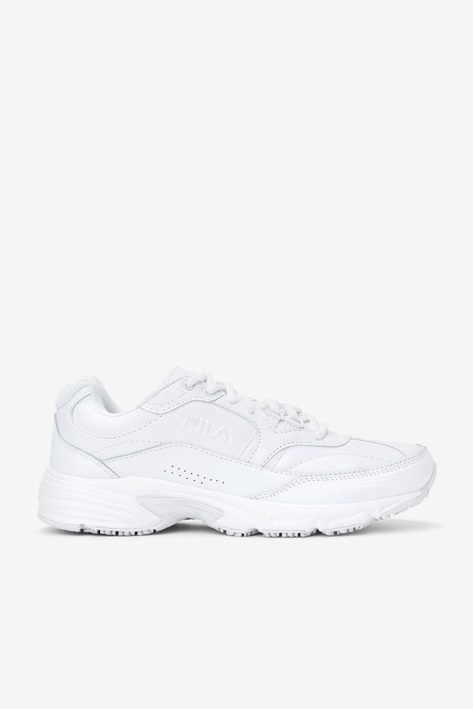 Fila Work Shoes Memory Workshift Slip Resistant Mens White - India QYV-954638